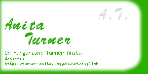 anita turner business card